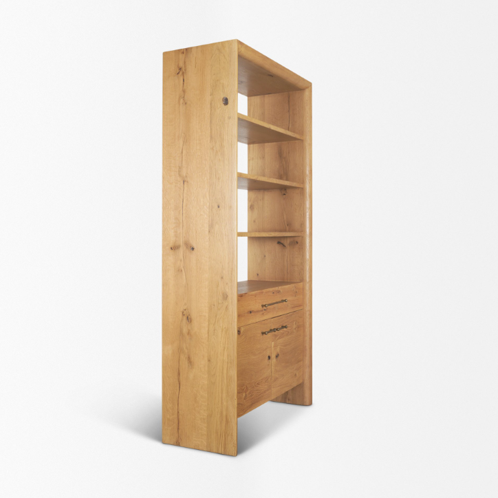 Belford 2 Door Open Shelf Unit: Product Quarter View
