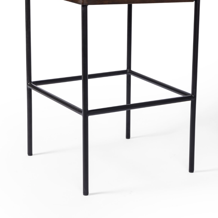 Benton Counter Stool-Sonoma Black: Product Iron Frame View
