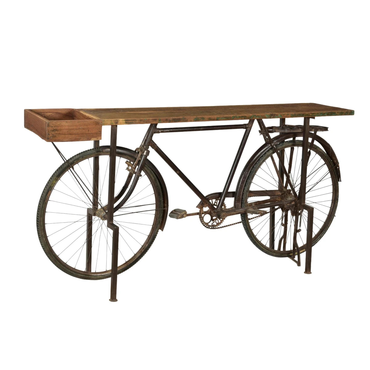 Reclaimed Bicycle Console Table-Style Three: Product View