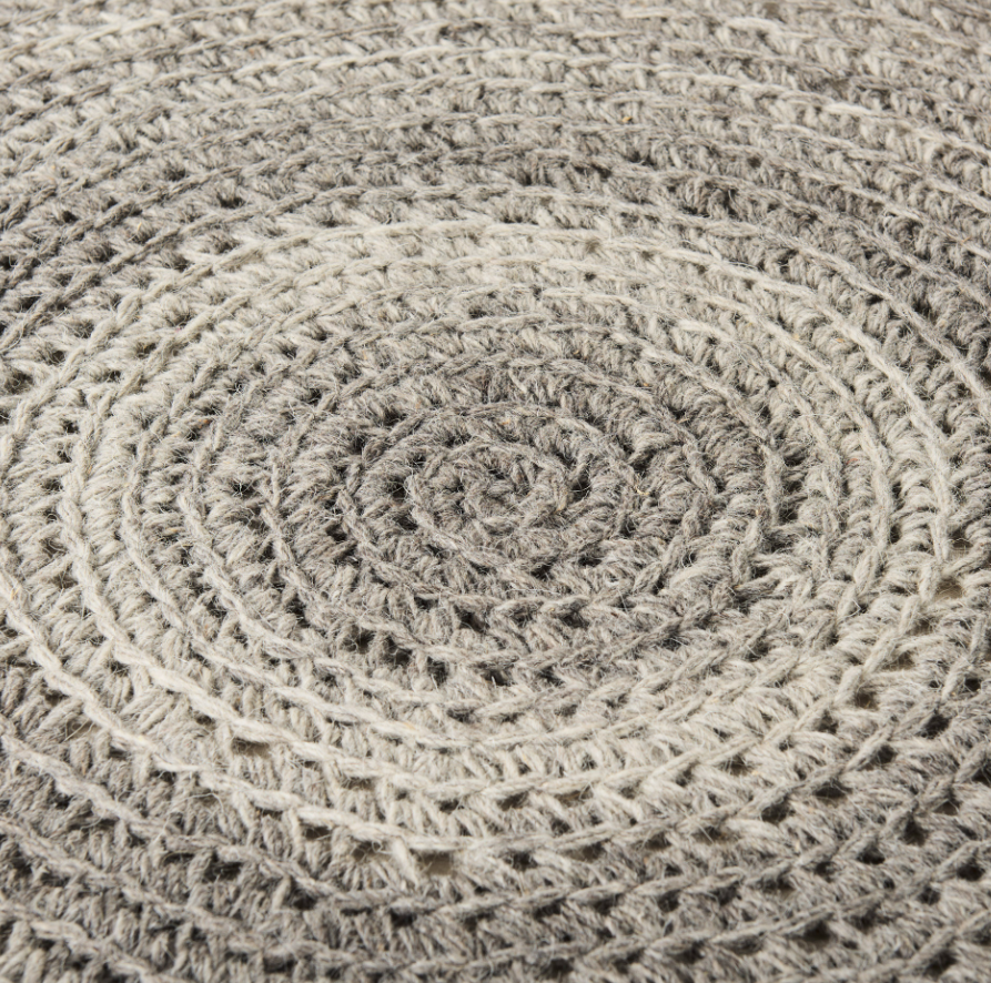 Bina Stool: Wool Upholstery View