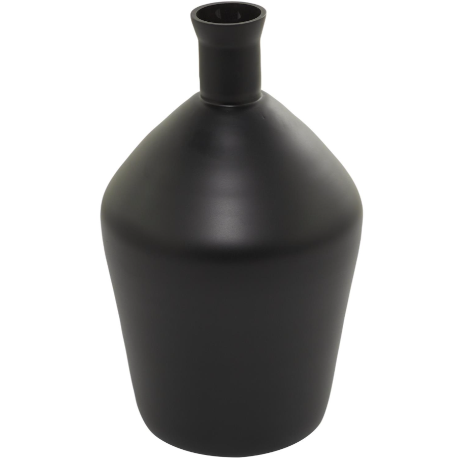 Black Glass Vase: Product View
