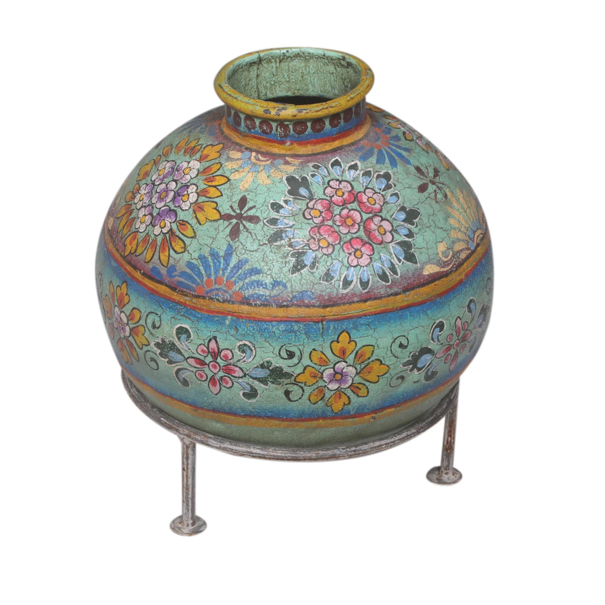 Iron Painted Pot with Stand-Style Two: Product View