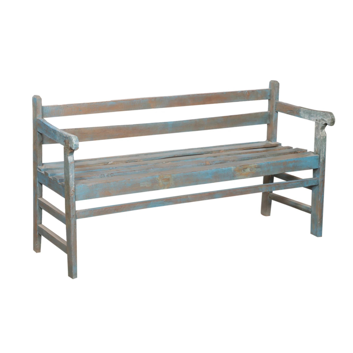 Distressed Blue Bench-Style E: Product View