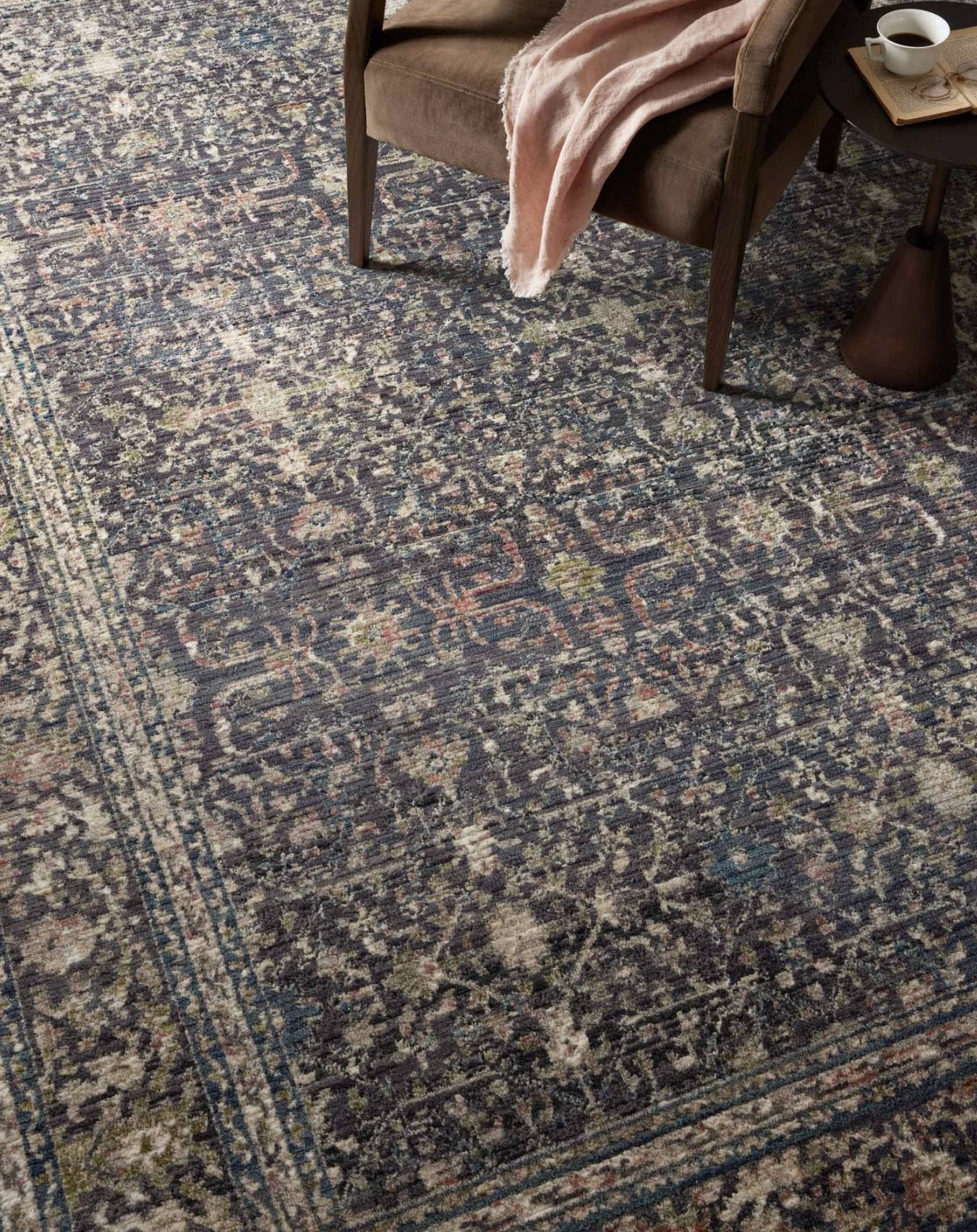 Jean Stoffer x Loloi Bradbury Rug in Midnight/Multi: Product Style View