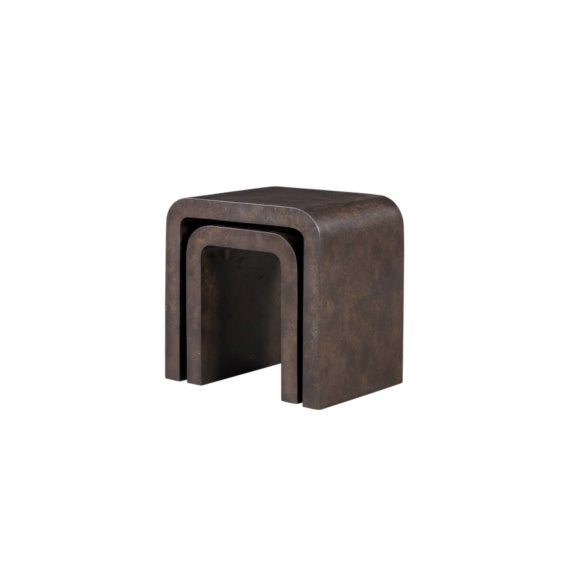 Brea Nesting Tables in Chocolate burl: Available at City Home PDX