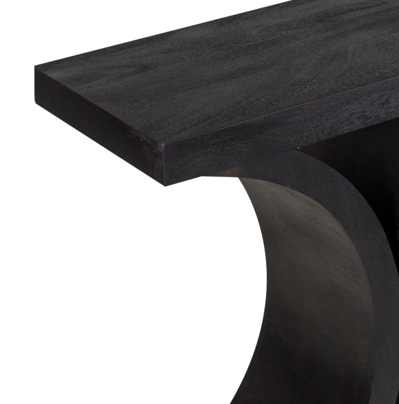 Brockton Console Table: Tabletop Corner View