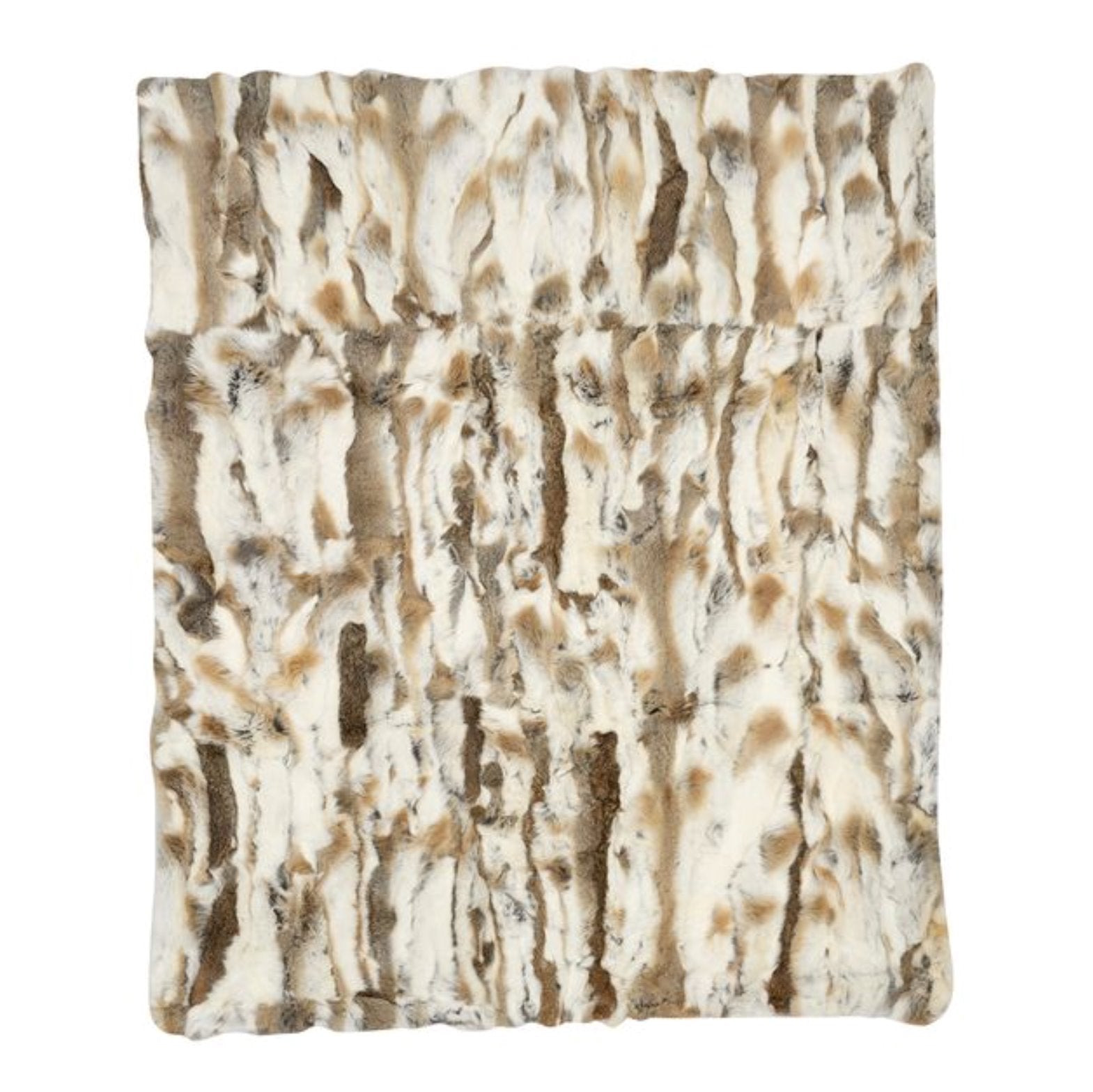 Rabbit 50x60 Throw: Available in Pieced Brown Color Finish