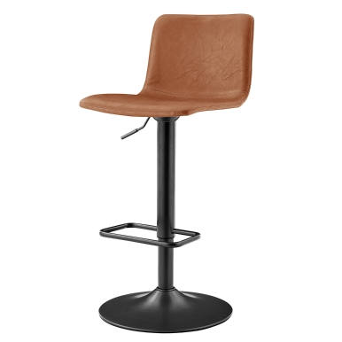 Bruce Swivel Bar Stool-Toasted Caramel: Product View
