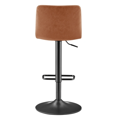 Bruce Swivel Bar Stool-Toasted Caramel: Product Back View