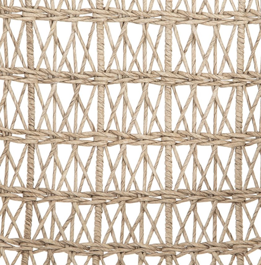 Bandera Outdoor Woven Dining Chair in Vintage White: Finish View