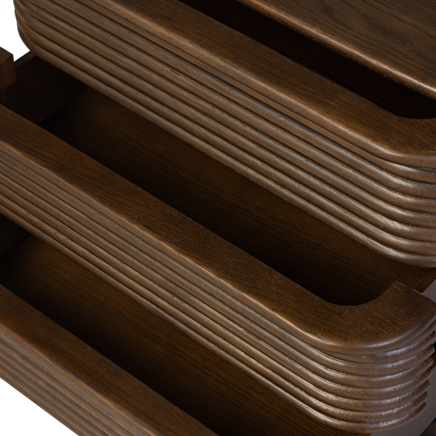 Benny Nightstand: Up-Close Open Drawers Product View