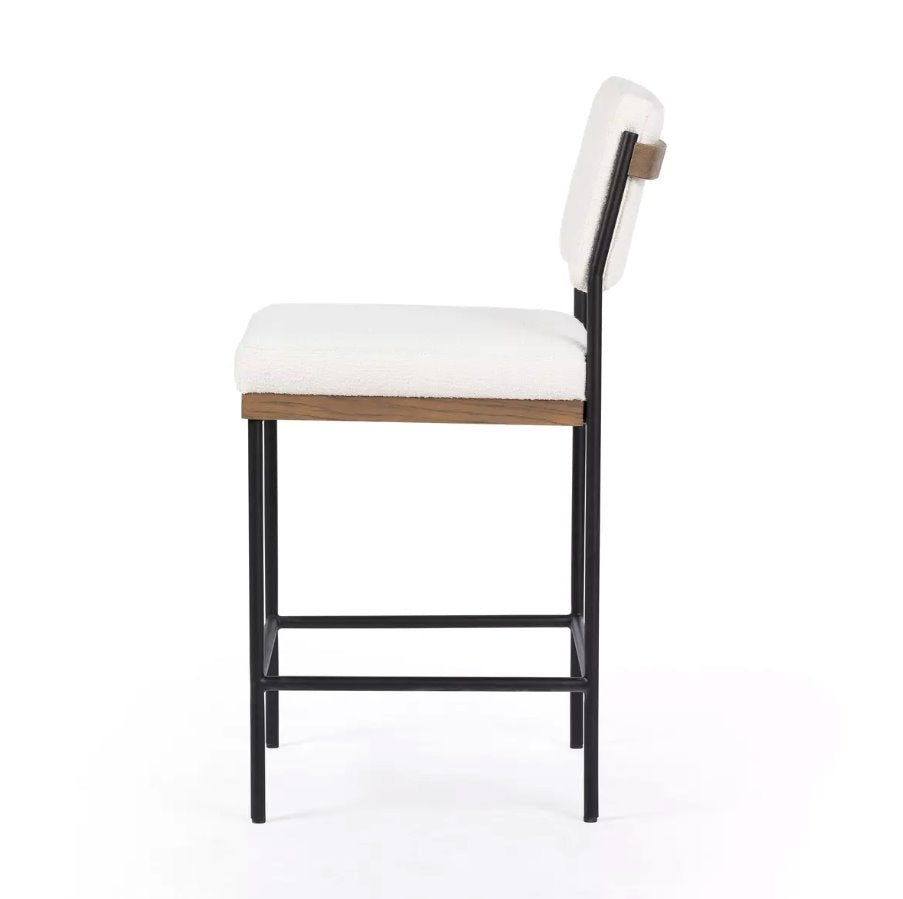 Benton Counter Stool in Fayette Cloud: Product Side View