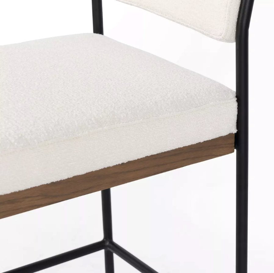 Benton Counter Stool in Fayette Cloud: Seat View