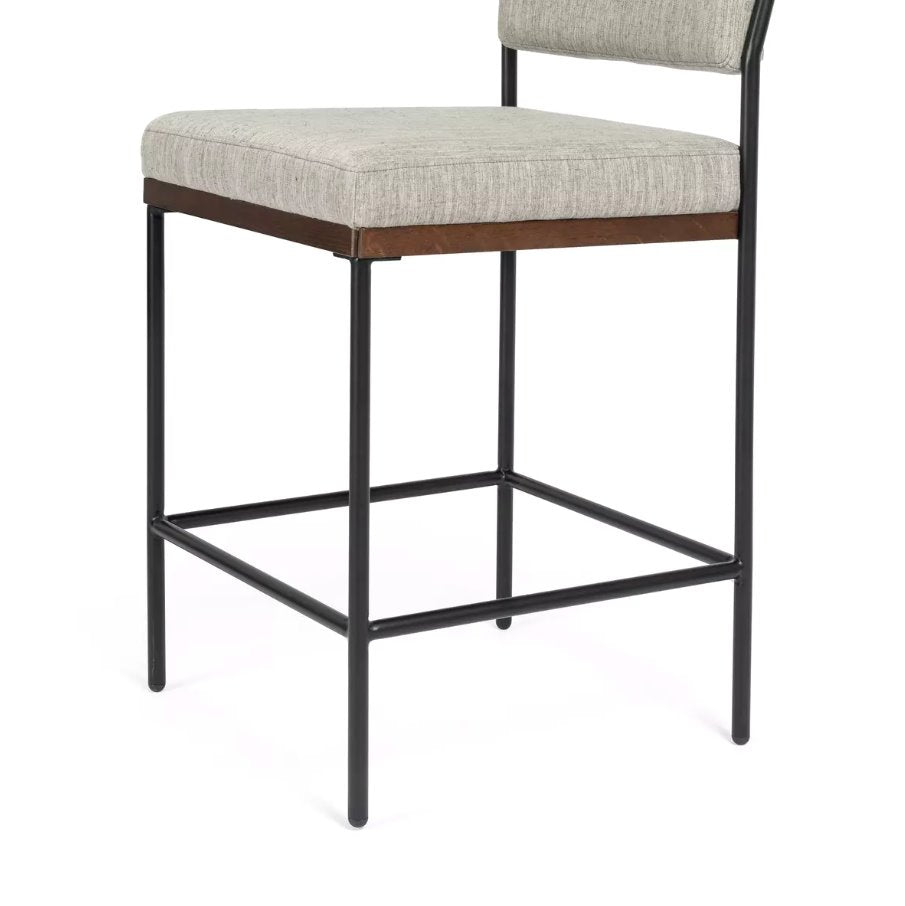 Benton Counter Stool: Iron Legs View
