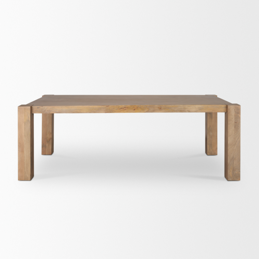 Beth Rectangular Dining Table: Front Product View