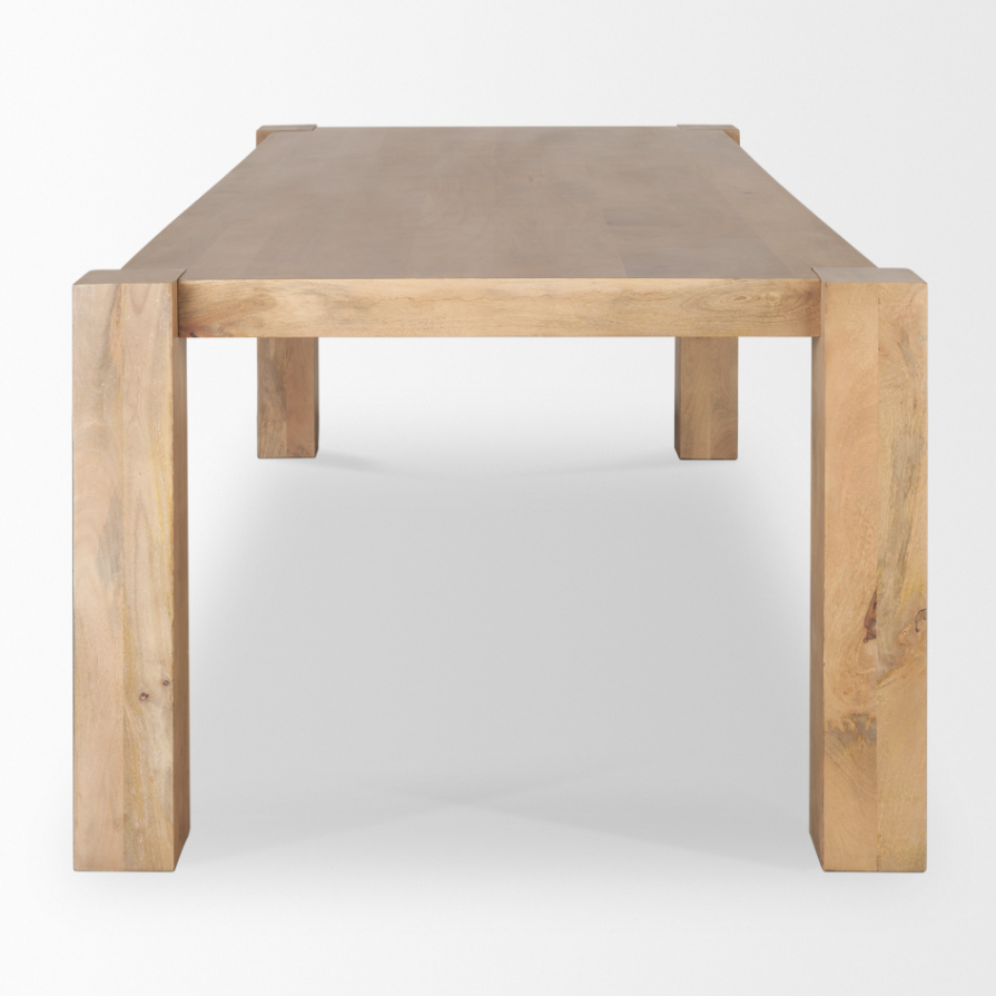 Beth Rectangular Dining Table: Product Side View