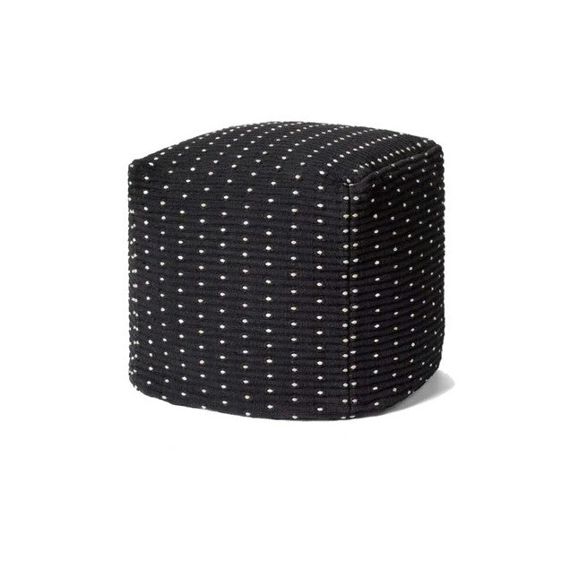 Black Woven Pouf: Available at City Home PDX