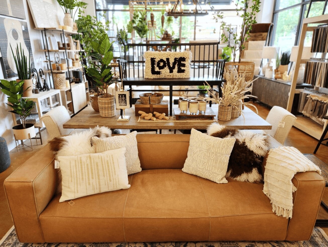 Bogart Leather Sofa: Available in Camel Leather Finish