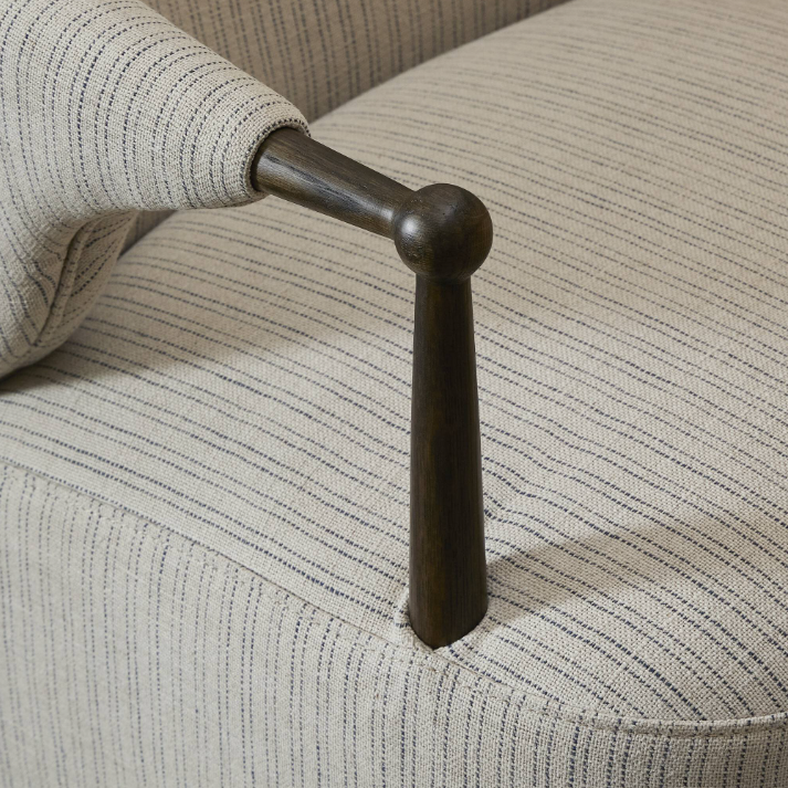 Amber Lewis X Four Hands Brently Dining Chair: Product Armrest View