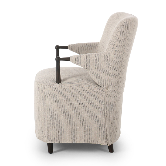 Amber Lewis X Four Hands Brently Dining Chair: Product Side View