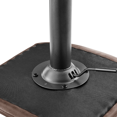 Bruce Swivel Bar Stool-Toasted Dark Brown: Product Pneumatic-Lift Lever View