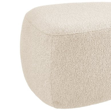 Carlese Small Ottoman in Palladian Beige: Product Corner View