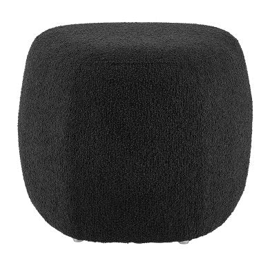 Carlese Small Ottoman in Palladian Charcoal: 2nd Product View