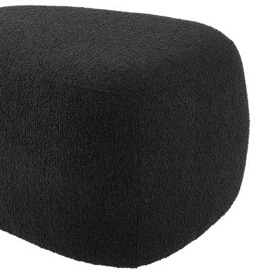 Carlese Small Ottoman in Palladian Charcoal: Product Corner View