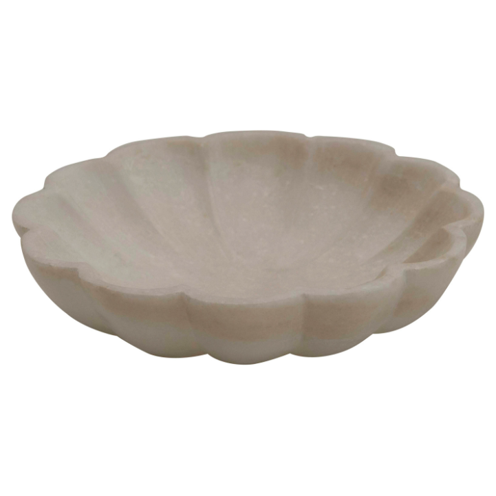 Carved Marble Flower Dish: Product View