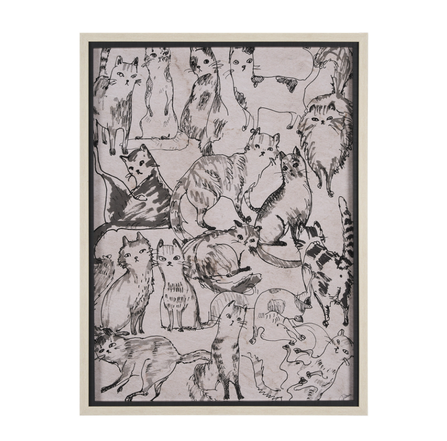 Cat Sketch Art Print: Available at City Home PDX