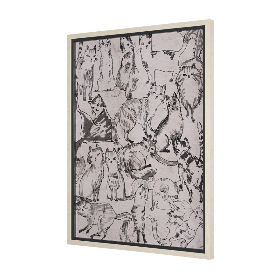 Cat Sketch Art Print: Product View