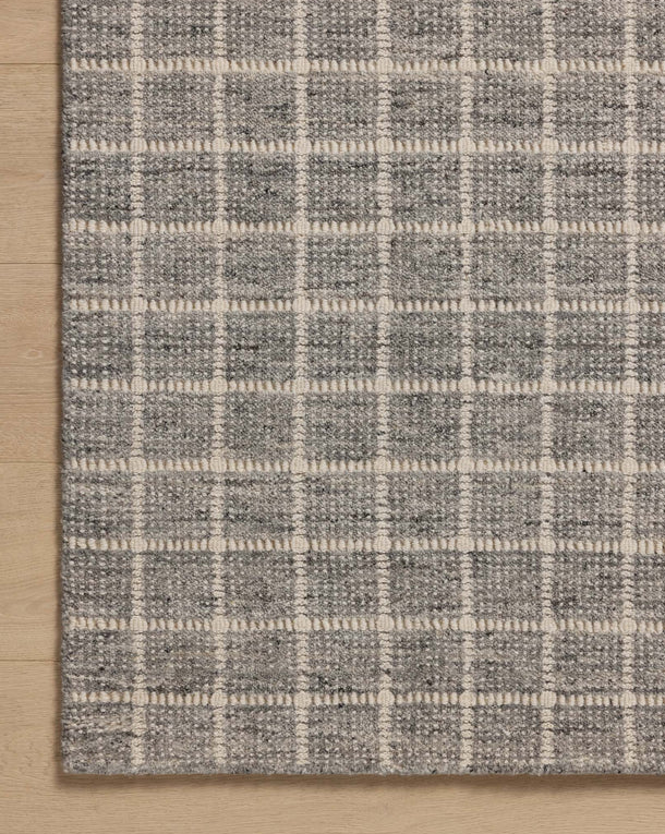 Amber Lewis X Loloi Cedar Rug in Charcoal/Ivory: Up-Close Product View