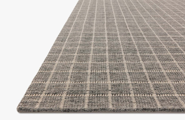 Amber Lewis X Loloi Cedar Rug in Charcoal/Ivory: Pile Height Product View