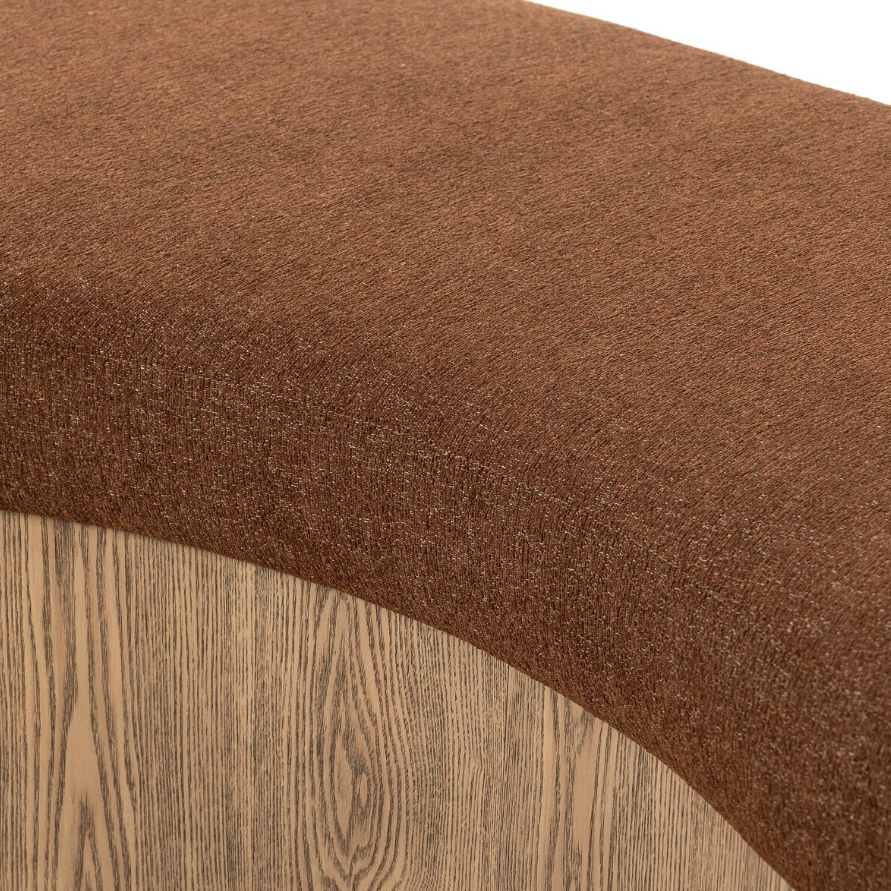 Celeste Accent Bench-Crypton Wayfarer Sienna: Up-Close Product View