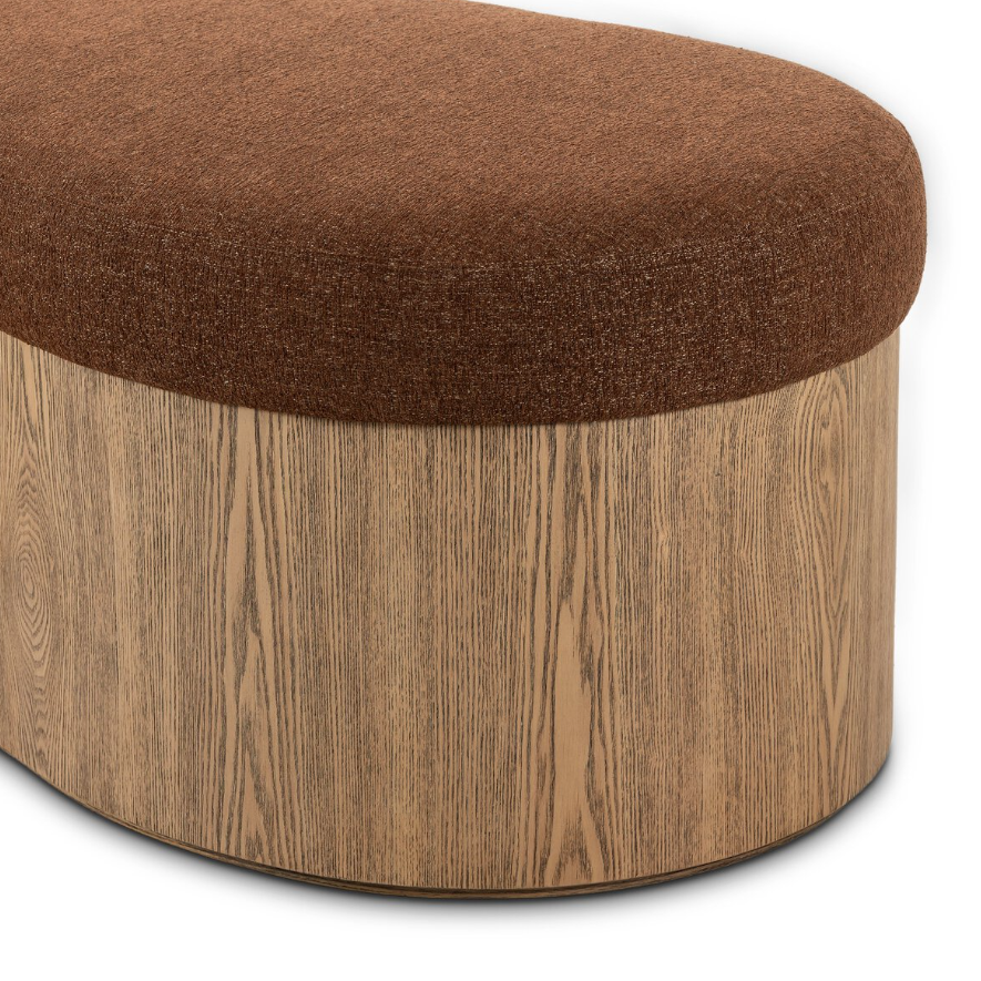 Celeste Accent Bench-Crypton Wayfarer Sienna: 2nd Product Corner View