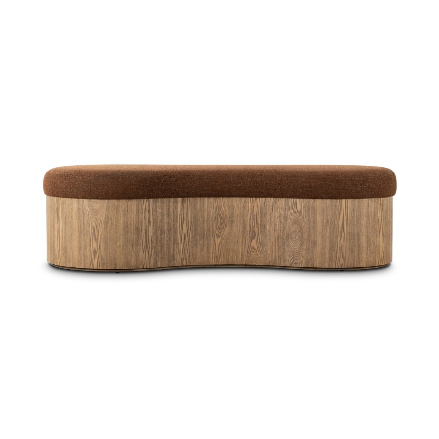 Celeste Accent Bench-Crypton Wayfarer Sienna: Available at City Home PDX