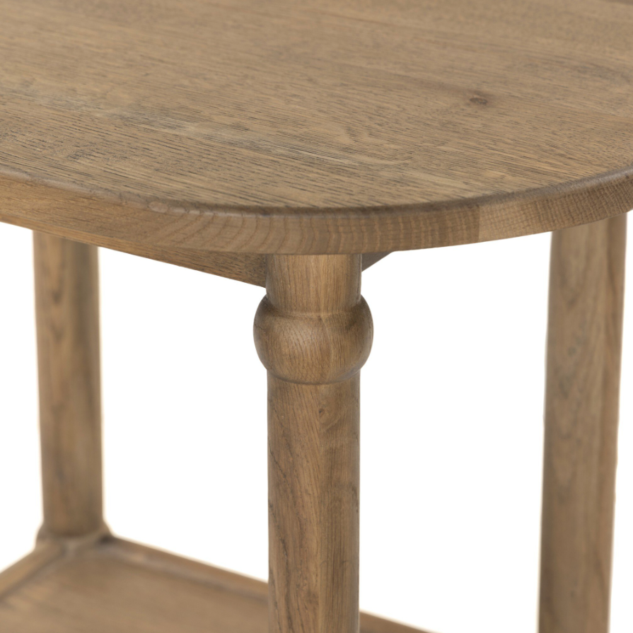 Amber Lewis X Four Hands Charnes End Table: Bullnose Edge View