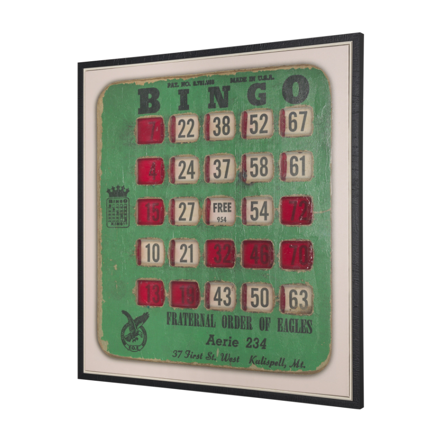 Chasing Numbers Bingo Card Wall Art-Style I: Product View