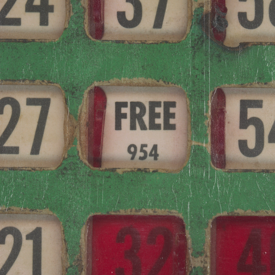 Chasing Numbers Bingo Card Wall Art-Style I: 2nd Up-Close Product View