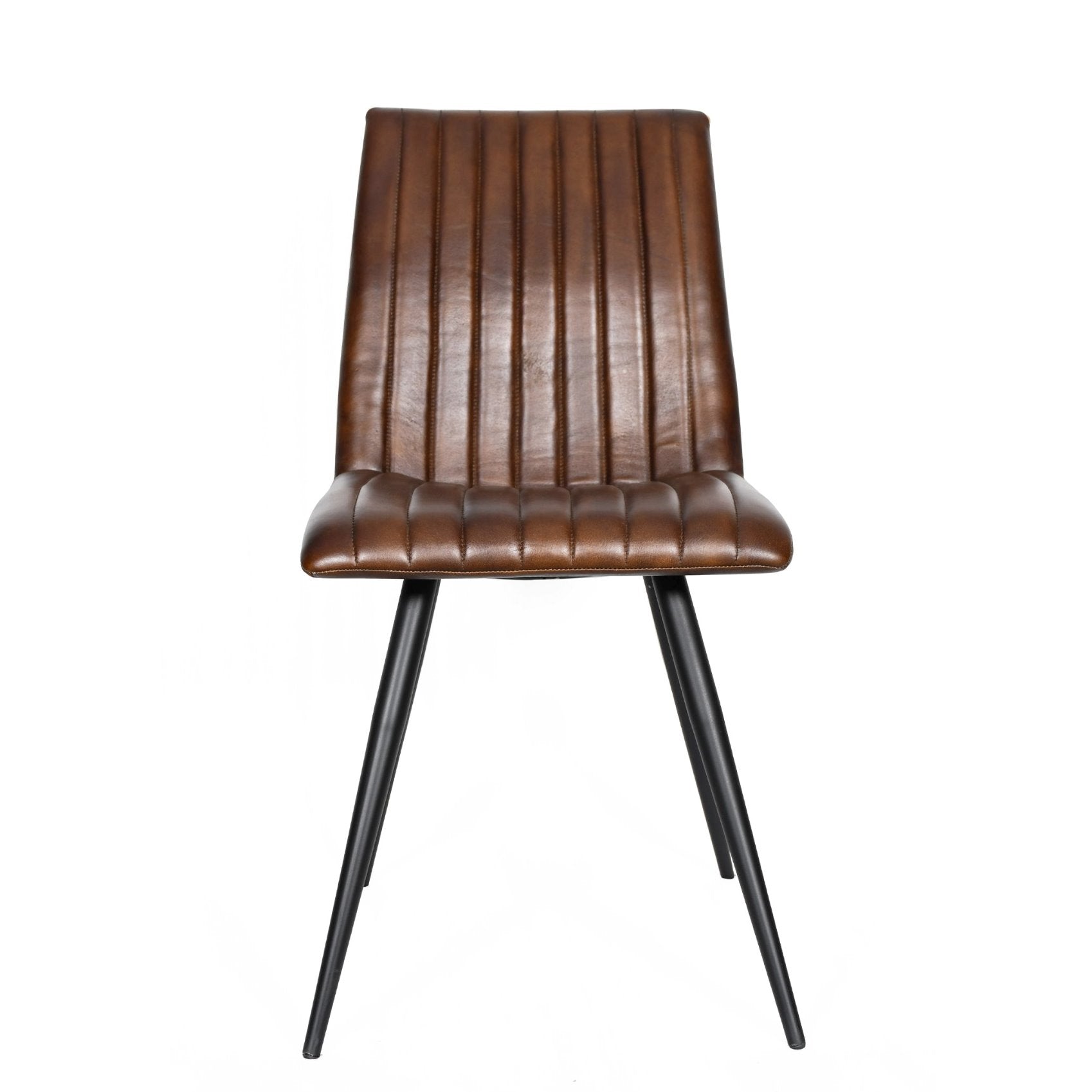 Chelsea Dining Chair in Chestnut Brown: Front Product View