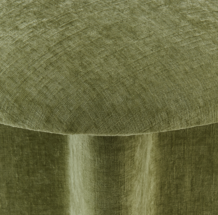 Cielo Chenille Ottoman: Up-Close Product View