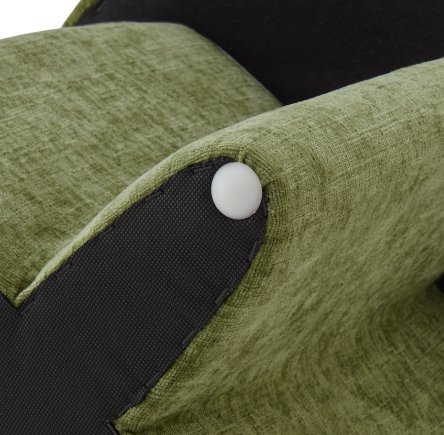 Cielo Chenille Ottoman: Underneath Product View