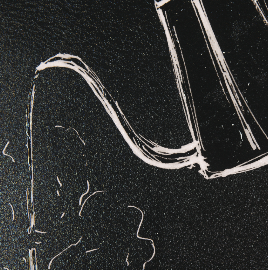 Coffee Maker Study Framed Art: 2nd Up-Close Print View