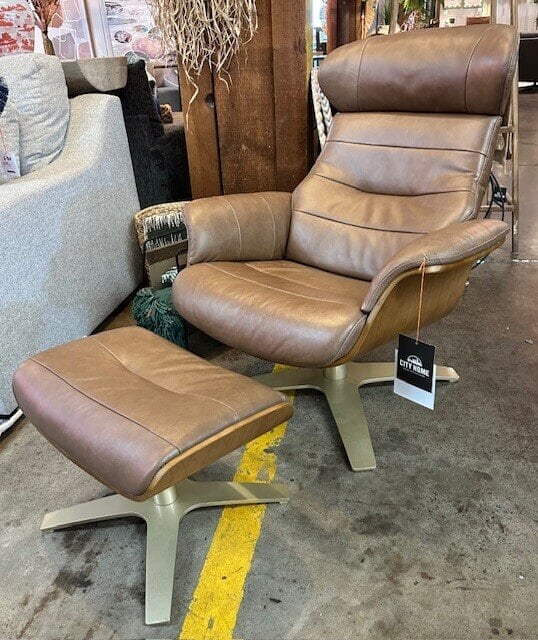 Copenhagen Chair and Ottoman: Available at City Home PDX Outlet