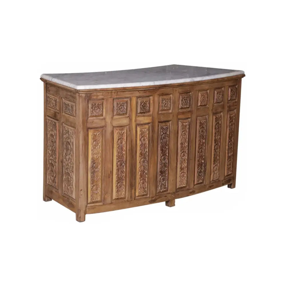 Artisan Counter Table with Marble: Available at City Home PDX