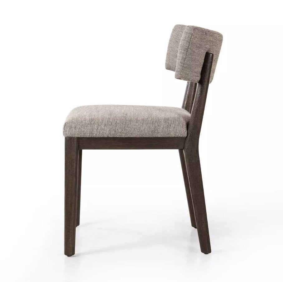 Cardell Dining Chair in Alcala Nickel: Product Side View