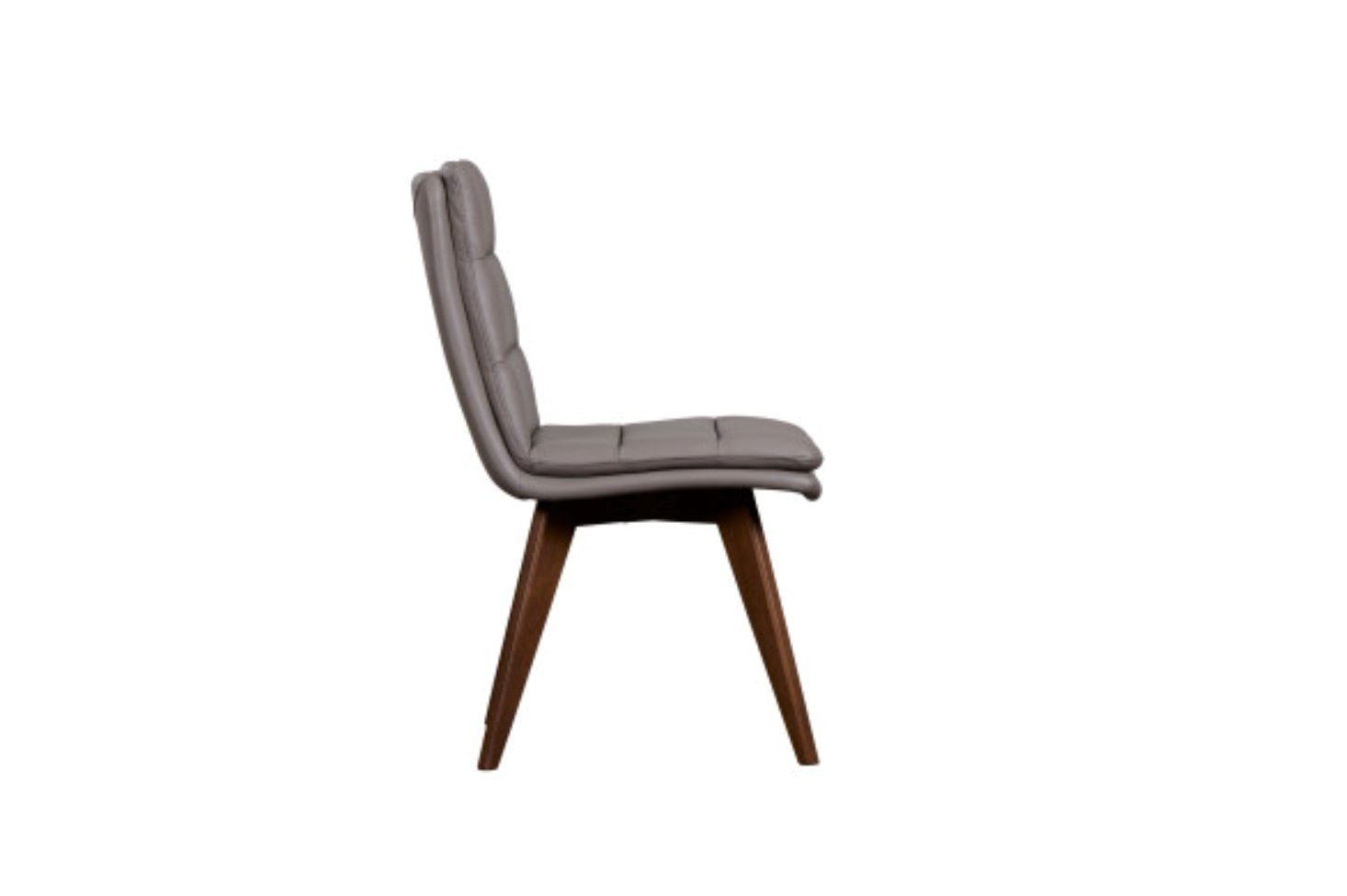 Castor Leather Dining Chair: Product Side View
