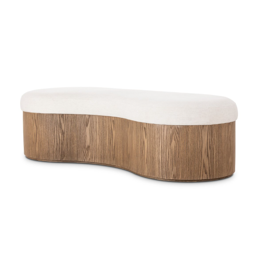 Celeste Accent Bench-Crypton Nomad Snow: Product View