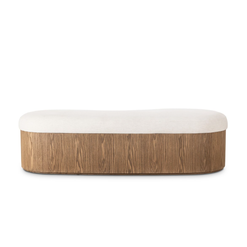 Celeste Accent Bench-Crypton Nomad Snow: Product Back View