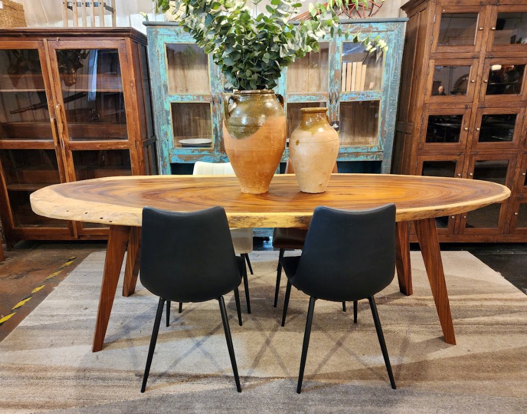 Chamcha Live Edge Dining Table: Available at City Home PDX